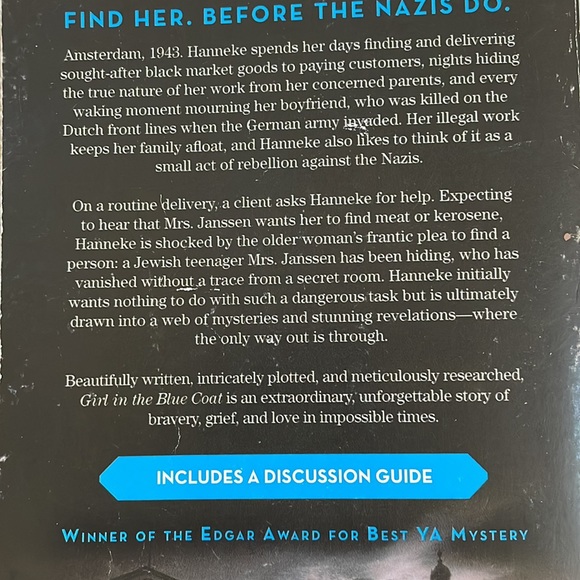 Monica Hesse Girl in the Blue Coat Book - Picture 3 of 9